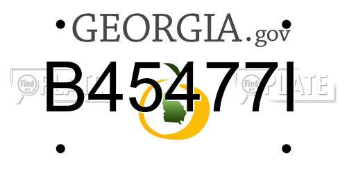 B45477I Georgia License Plate