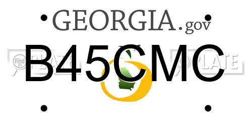 B45CMC Georgia License Plate
