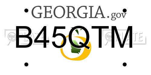 B45QTM Georgia License Plate