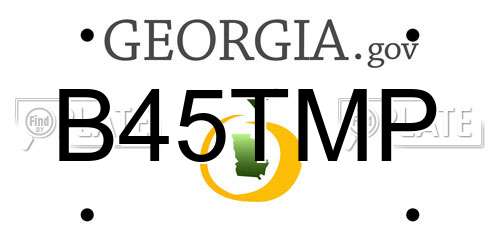 B45TMP Georgia License Plate