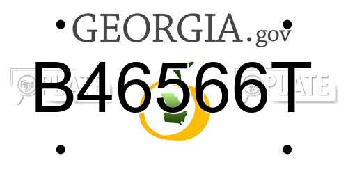 B46566T Georgia License Plate
