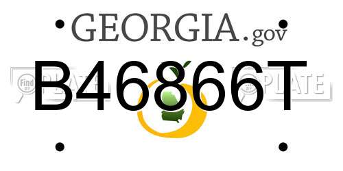 B46866T Georgia License Plate