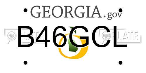 B46GCL Georgia License Plate
