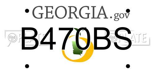 B470BS Georgia License Plate