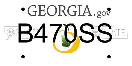 B470SS Georgia License Plate
