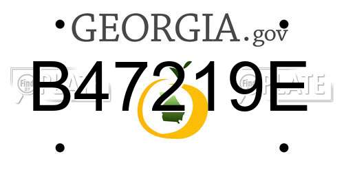 B47219E Georgia License Plate