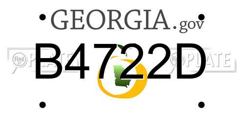 B4722D Georgia License Plate