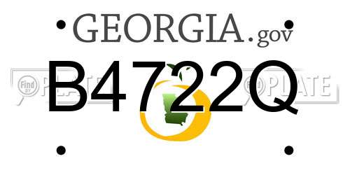 B4722Q Georgia License Plate