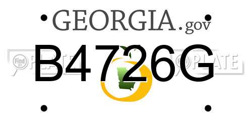 B4726G Georgia License Plate