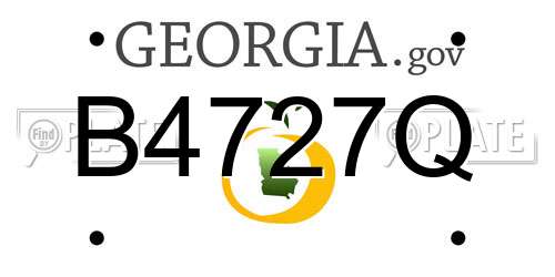 B4727Q Georgia License Plate