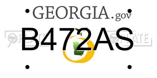 B472AS Georgia License Plate