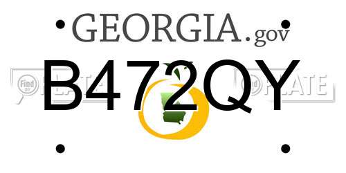 B472QY Georgia License Plate