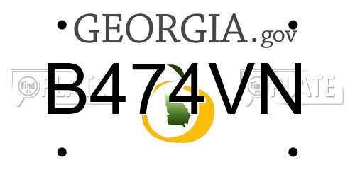 B474VN Georgia License Plate