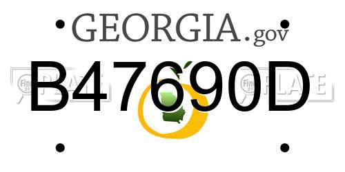 B47690D Georgia License Plate