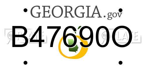B47690O Georgia License Plate