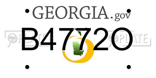 B4772O Georgia License Plate