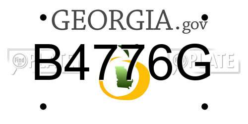 B4776G Georgia License Plate