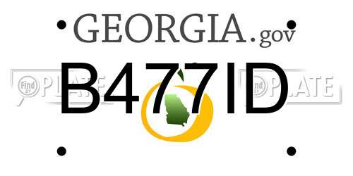 B477ID Georgia License Plate