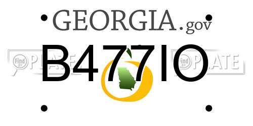 B477IO Georgia License Plate