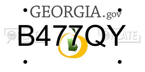 B477QY Georgia License Plate