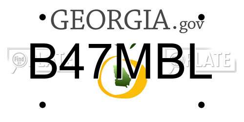 B47MBL Georgia License Plate