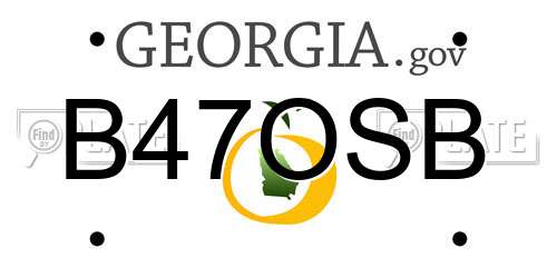 B47OSB Georgia License Plate