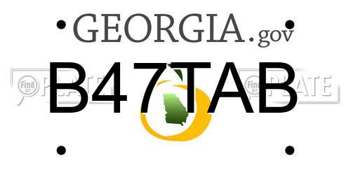 B47TAB Georgia License Plate