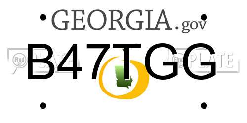 B47TGG Georgia License Plate