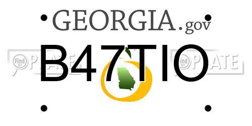 B47TIO Georgia License Plate