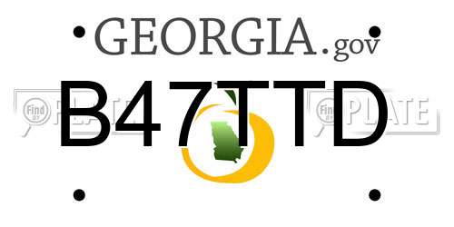 B47TTD Georgia License Plate