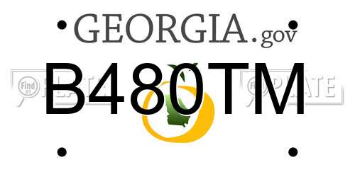 B480TM Georgia License Plate