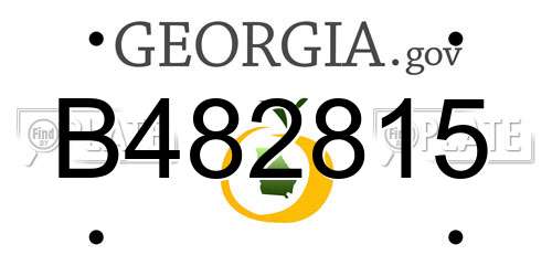 B482815 Georgia License Plate