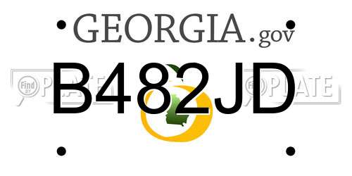 B482JD Georgia License Plate