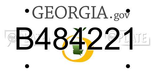 B484221 Georgia License Plate