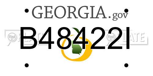 B48422I Georgia License Plate