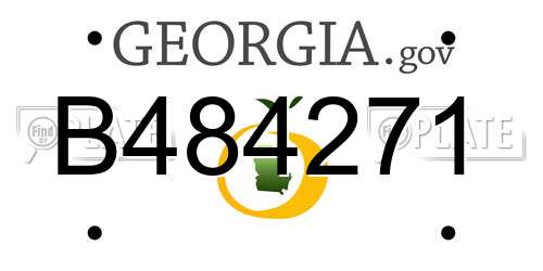B484271 Georgia License Plate