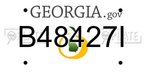 B48427I Georgia License Plate