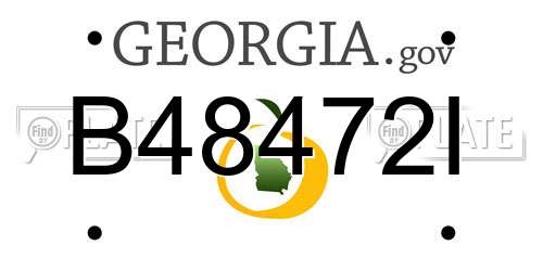B48472I Georgia License Plate