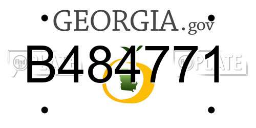 B484771 Georgia License Plate