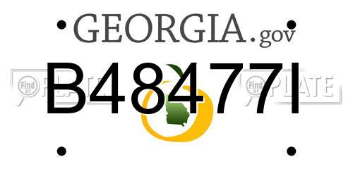 B48477I Georgia License Plate