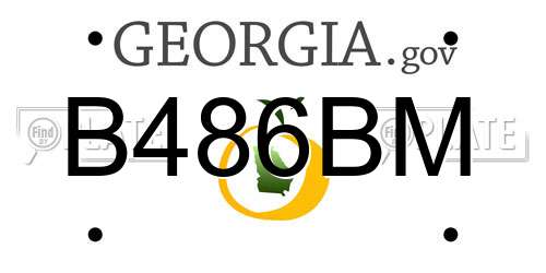 B486BM Georgia License Plate