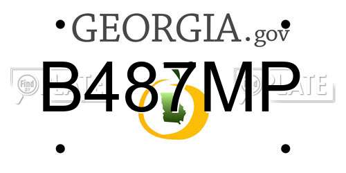 B487MP Georgia License Plate