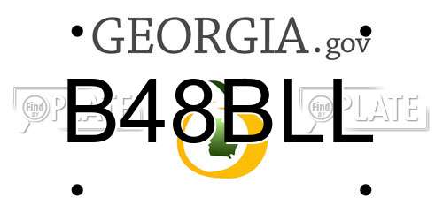 B48BLL Georgia License Plate