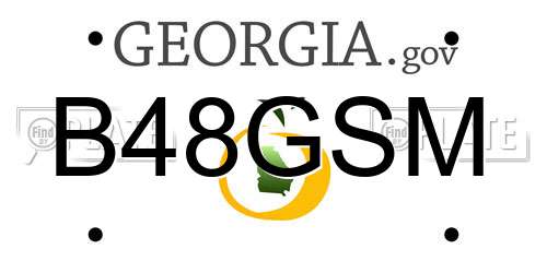 B48GSM Georgia License Plate