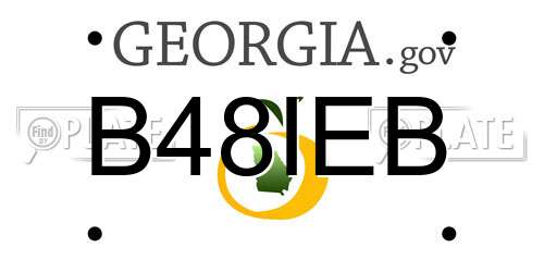 B48IEB Georgia License Plate