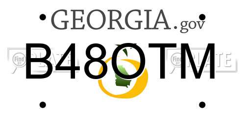 B48OTM Georgia License Plate