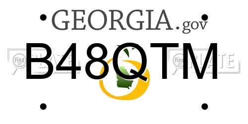 B48QTM Georgia License Plate