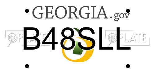 B48SLL Georgia License Plate