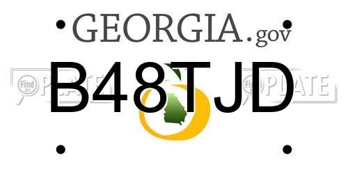 B48TJD Georgia License Plate