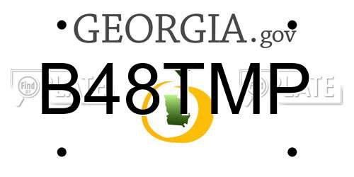 B48TMP Georgia License Plate